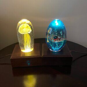 Light Stands Wood Illumination Display Boxes (2)